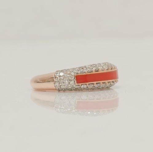 Eeuwigheidsring - 14 karaat Roségoud - 0.95ct. tw. Diamant, Sieraden, Tassen en Uiterlijk, Antieke sieraden