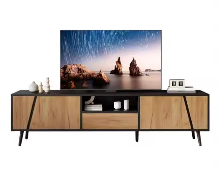 TV-Meubel 180 cm – Lowboard met 2 Deuren, Lade en Vakken, Huis en Inrichting, Kasten | Overige, Nieuw, Verzenden