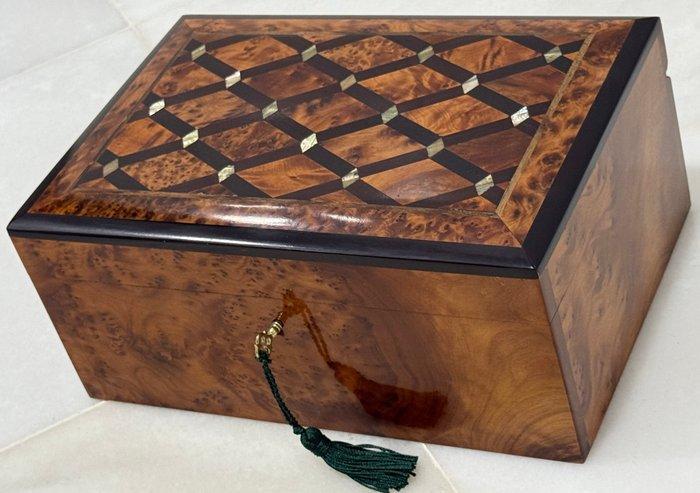 Kist - Palissander, Satijnhout, Thuya, Antiek en Kunst, Curiosa en Brocante