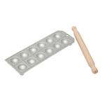 Aluminium Ravioliplaat Rond met Rolstok (12) 34x12cm, Hobby en Vrije tijd, Taarten en Cupcakes maken, Verzenden, Nieuw