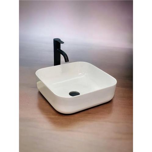 Waskom Casajoy Blanco Vierkant 38cm Keramiek Wit, Doe-het-zelf en Verbouw, Sanitair, Ophalen of Verzenden