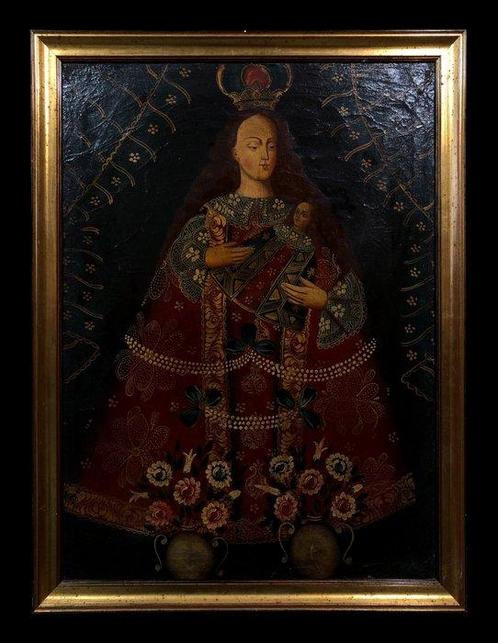 École du Pérou (XX) - Notre-Dame de Bethlehem du Cusco, Antiek en Kunst, Kunst | Schilderijen | Klassiek