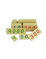 Moyo Montessori - Kleine houten cijferkaarten met doos (1-90, Kinderen en Baby's, Speelgoed | Educatief en Creatief, Verzenden