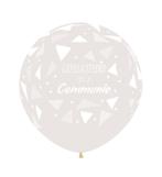 Ballonnen Gefeliciteerd Met Je Communie Triangles Crystal Cl, Hobby en Vrije tijd, Feestartikelen, Nieuw, Verzenden