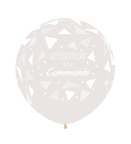 Ballonnen Gefeliciteerd Met Je Communie Triangles Crystal Cl, Hobby en Vrije tijd, Feestartikelen, Nieuw, Verzenden