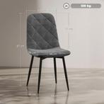 TRUUSK Set van 4 Eetkamerstoelen - Fluweelachtige Uitstralin, Huis en Inrichting, Stoelen, Verzenden, Nieuw