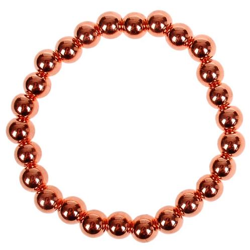 Kinderarmbandje - Rozegoudkleurige Pareltjes - 6mm - Elastis, Sieraden, Tassen en Uiterlijk, Armbanden, Nieuw, Ophalen of Verzenden