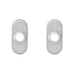 Intersteel rozetten verdekt ovaal 65x30x10mm rvs, Ophalen of Verzenden, Nieuw