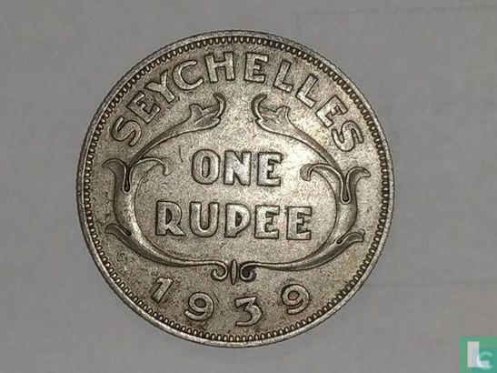 Seychellen 1 rupee 1939, Postzegels en Munten, Munten | Afrika, Losse munt, Goud, Zilver, Overige landen, Verzenden