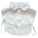NIEUW! Wit los blouse kraagje met blauwe ruitjes !, Kleding | Dames, Blouses en Tunieken, Verzenden, Nieuw, Maat 42/44 (L), Wit