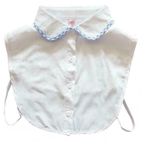 NIEUW! Wit los blouse kraagje met blauwe ruitjes !, Kleding | Dames, Blouses en Tunieken, Wit, Nieuw, Maat 42/44 (L), Verzenden