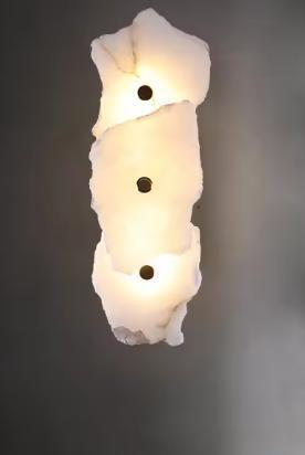 Marmeren Wandlamp – Luxe Albasten Massief Koper, Modern Desi, Huis en Inrichting, Lampen | Wandlampen, Nieuw, Verzenden