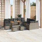 vidaXL Tuin Sofa Set met kussen met opslag met kussen 14 pcs, Verzenden, Nieuw, Rotan