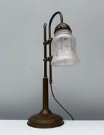 Bureaulamp - Messing, Glas, Antiek en Kunst