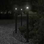 vidaXL Vloerlamp voor buiten 3 st 100 cm roestvrij staal, Tuin en Terras, Buitenverlichting, Verzenden, Nieuw