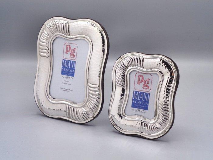 PG-Miani Argenteria - Fotolijst (2) - .925 zilver - Sagomate, Antiek en Kunst, Antiek | Goud en Zilver