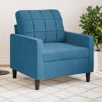 vidaXL Fauteuil 60 cm fluweel blauw, Verzenden, Nieuw, Eenpersoons, Stof