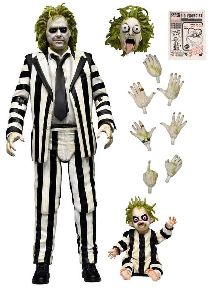 Beetlejuice Beetlejuice Action Figure Ultimate Striped Suit, Verzamelen, Film en Tv, Nieuw, Ophalen of Verzenden
