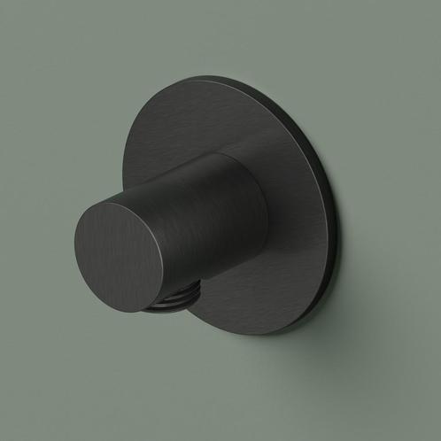 Wanduitlaat Hotbath Ace Geborsteld Zwart PVD, Doe-het-zelf en Verbouw, Sanitair, Kraan, Nieuw, Ophalen of Verzenden