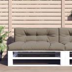 vidaXL Palletkussen 120x40x12 cm stof taupe, Huis en Inrichting, Woonaccessoires | Kussens, Verzenden, Nieuw