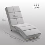 TRUUSK Relaxstoel Ligstoel Loungestoel - Gestoffeerd met Lin, Huis en Inrichting, Fauteuils, Verzenden, Nieuw