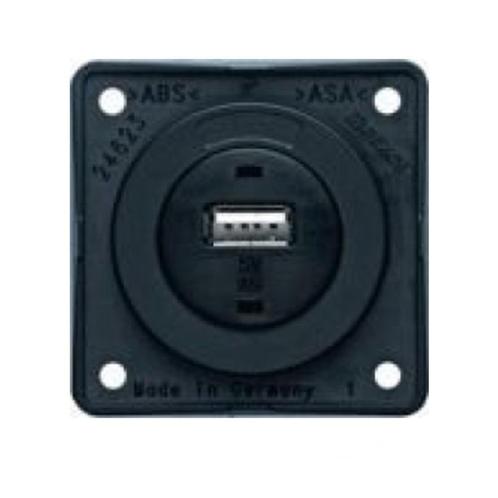 Berker Contactdoos 1x USB Lader 12V Inbouw Zwart Mat, Caravans en Kamperen, Kampeeraccessoires, Nieuw