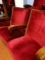 Stoel (2) - Eik - Vintage theaterstoelen