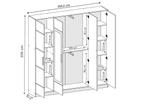 Kledingkast blanes 207 cm Eiken Zwart 1 (Kledingkasten), Huis en Inrichting, Kasten | Kledingkasten, Verzenden, Nieuw, Overige houtsoorten