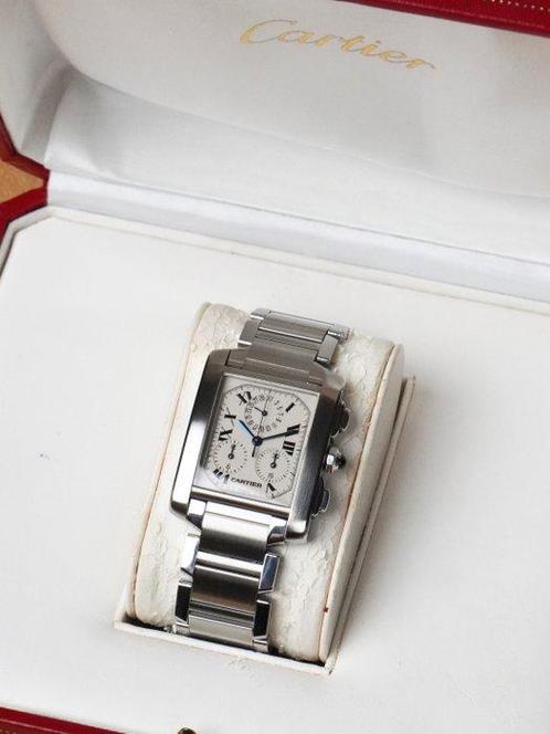 Cartier - Tank Francaise Chronoflex - 2303 - Unisex -, Sieraden, Tassen en Uiterlijk, Horloges | Heren
