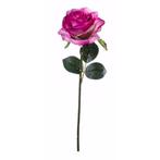 Kunstbloem Roos Simone paars/roze 45 cm - Kunst rozen, Huis en Inrichting, Kamerplanten, Ophalen of Verzenden