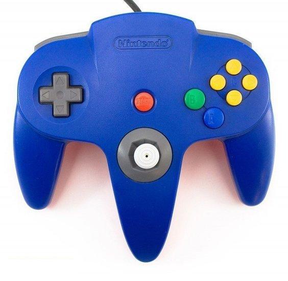 Originele Nintendo 64 Controller Blue, Spelcomputers en Games, Spelcomputers | Nintendo 64, Zo goed als nieuw, Ophalen of Verzenden