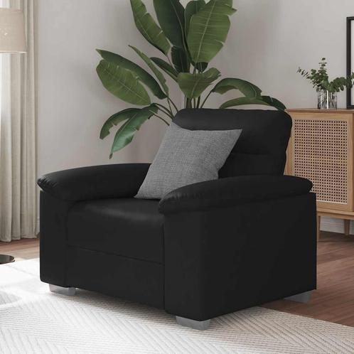 vidaXL Fauteuil 60 cm kunstleer zwart, Huis en Inrichting, Banken | Bankstellen, Nieuw, Leer, Eenpersoons, Verzenden