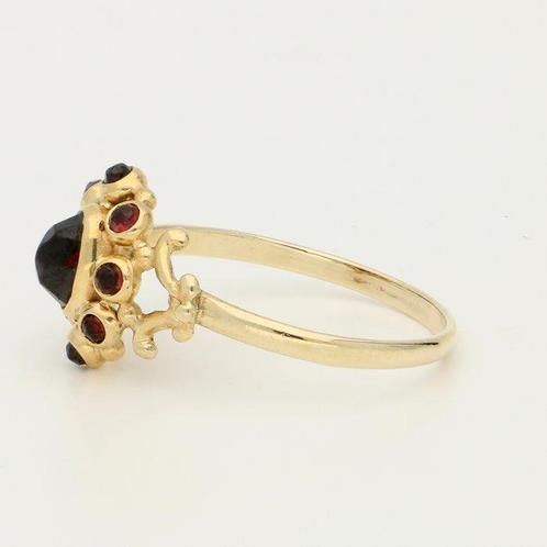 Zonder Minimumprijs - Ring - 14 karaat Geel goud Granaat, Sieraden, Tassen en Uiterlijk, Ringen
