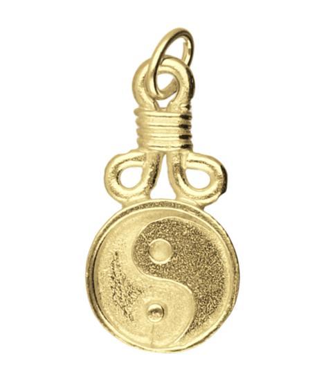 Gouden Yin Yang kettinghanger, Sieraden, Tassen en Uiterlijk, Kettinghangers, Verzenden