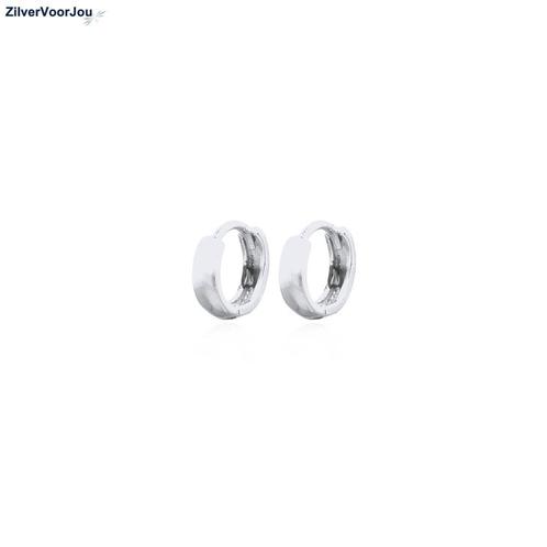 Zilveren mini huggie hoops 8 mm - 925 zilver, Sieraden, Tassen en Uiterlijk, Oorbellen, Nieuw, Verzenden