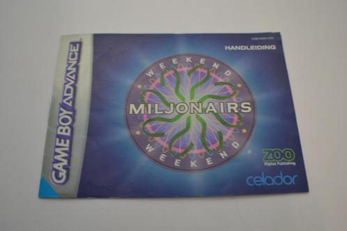 Weekend Miljonairs (GBA HOL MANUAL), Spelcomputers en Games, Spelcomputers | Nintendo Portables | Accessoires, Zo goed als nieuw