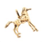 Gouden hanger van een paard (paard hanger, gouden paard), Ophalen of Verzenden, Gebruikt, Goud, Overige merken