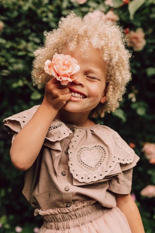 Louen shortsleeve blouse rose mauve Baje studio Maat 110, Kinderen en Baby's, Kinderkleding | Maat 110, Meisje, Nieuw, Shirt of Longsleeve