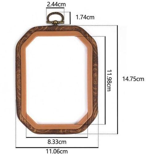 Brocante houten borduurring rechthoekig met stelschroef, Hobby en Vrije tijd, Knutselen, Nieuw, Ophalen of Verzenden
