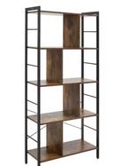 Rustiek Bruine Boekenkast – 4 Niveaus Industrieel Design, Verzenden, Nieuw