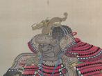 Samurai Yoroi Kabuto / Japanese Vintage Hanging Scroll