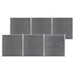 vidaXL Schutting 1045x186 cm HKC grijs, Tuin en Terras, Schuttingen, Verzenden, Nieuw, Kunststof, 1 tot 2 meter