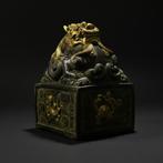 Zegel Draak met de vier Hemelse Beschermers - Brons - China