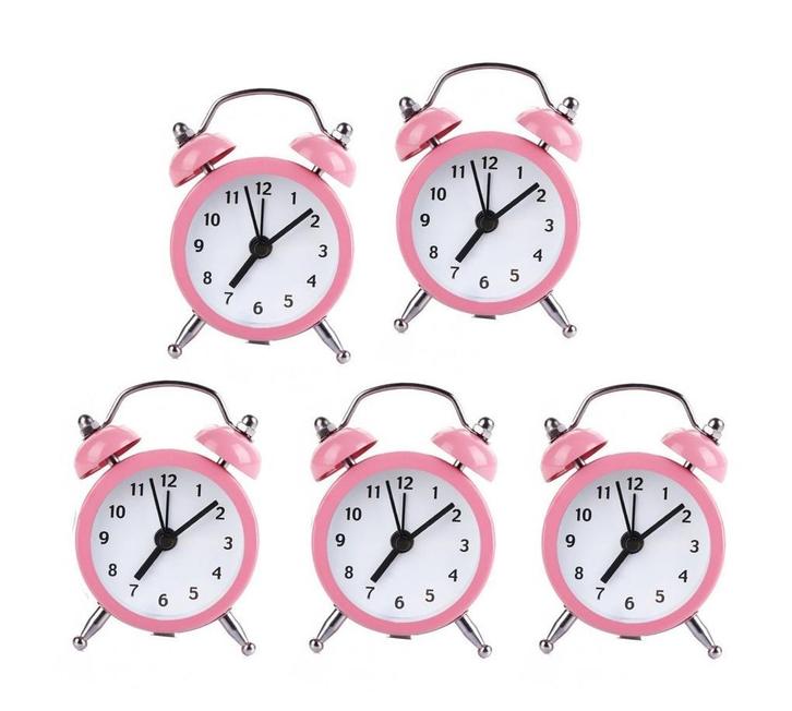Set van 5 kleine wekkertjes, baby roze (op batterij), Doe-het-zelf en Verbouw, Gereedschap | Handgereedschap, Nieuw, Ophalen of Verzenden