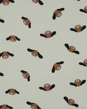 Flanel Katoen Honden Gebroken Wit, Hobby en Vrije tijd, Stoffen en Lappen, Wit, Nieuw