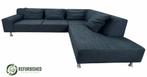 Blauw gemêleerde hoekbank 4-zits – Modern design €299,95, Huis en Inrichting, Banken | Bankstellen, 250 tot 300 cm, Gebruikt, Hoekbank