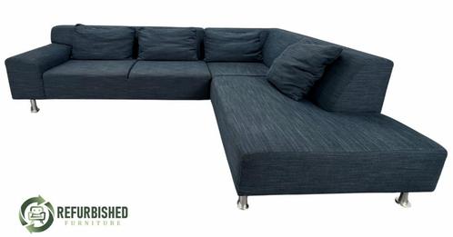 Blauw gemêleerde hoekbank 4-zits – Modern design €299,95, Huis en Inrichting, Banken | Bankstellen, 250 tot 300 cm, 150 cm of meer
