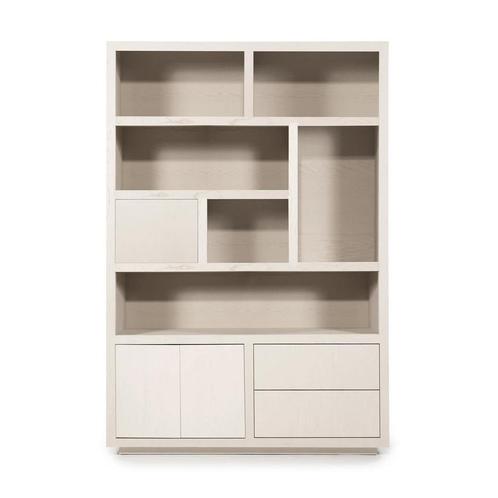 *WOONWINKEL* Eleonora Helsinki Vakkenkast Taupe Eiken 150 Cm, Huis en Inrichting, Kasten | Wandmeubels, Nieuw, Verzenden