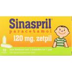 Sinaspril paracetamol 120 mg - 10 zetpillen, Verzenden, Nieuw