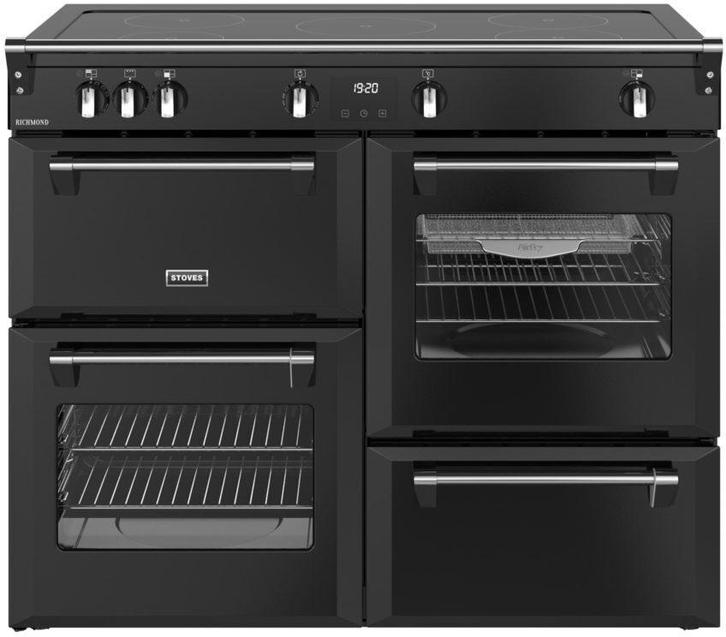Stoves Richmond 110 Ei TCH inductie fornuis - zwart - 110 cm, Witgoed en Apparatuur, Fornuizen, 60 cm of meer, Vrijstaand, 5 kookzones of meer
